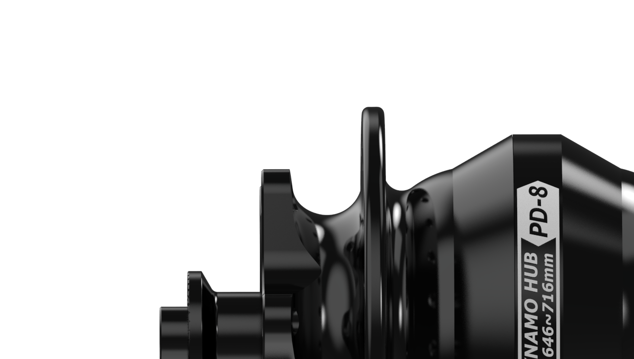 SP PD-8 Silver dynamo hub detail 3